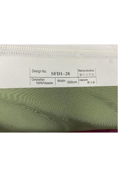 SFD1-28   淺綠色   width：320cm    100%polyester 正面照